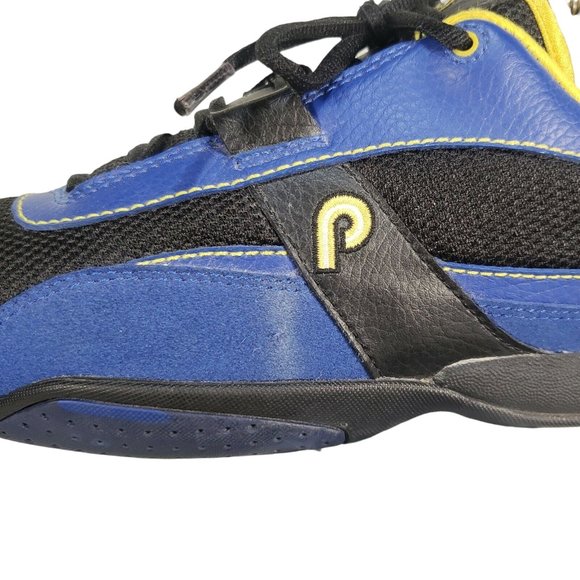 Piloti Driving Shoes Sporty Monterey Blue Suede Yellow Black Rubber-Soles - Picture 3 of 8
